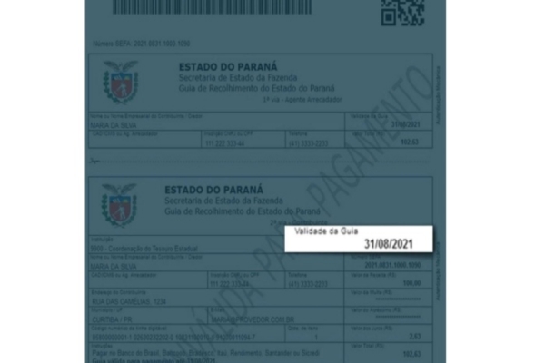 Boletos de taxas e tributos passam a ter data de vencimento no Paraná