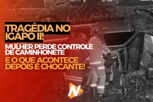 MULHER PERDE CONTROLE DE CAMINHONETE 