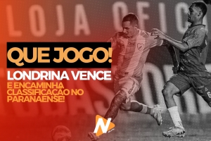 A torcida fez a festa no Estádio do Café na noite desta quarta-feira (12), e não era para menos! O Londrina deu um grande passo rumo à segunda fase do Campeonato Paranaense, garantindo uma vitória emocionante por 2 a 1 contra o Andraus, de Campo Largo, pela 10ª rodada do estadual.  A noite começou pegando fogo com um golaço de falta de Gustavo França aos 23 minutos do primeiro tempo, deixando a torcida em êxtase. No segundo tempo, o artilheiro Iago Teles ampliou o placar com um belo chute cruzado na entrada da área, aos 14 minutos. O adversário até tentou reagir, mas o Tubarão segurou a vitória com raça e determinação.  Com essa vitória importantíssima, o Londrina chega aos 20 pontos e assume momentaneamente a liderança do campeonato! Mas a festa não pode parar… No sábado (15), tem DECISÃO! O Tubarão enfrenta o Athletico no Estádio do Café, e uma vitória pode garantir de vez a classificação entre os quatro primeiros do primeiro turno.  ?⚽ A torcida vai lotar o Café? Será que o Londrina confirma a vaga contra o Furacão?