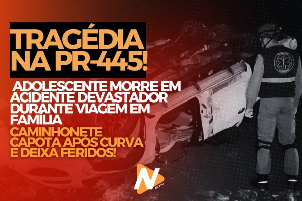 Caminhonete capota após curva e deixa feridos!