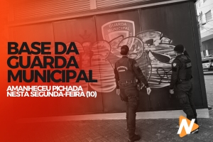 Nova base da Guarda Municipal de Londrina é pichada antes da inauguração